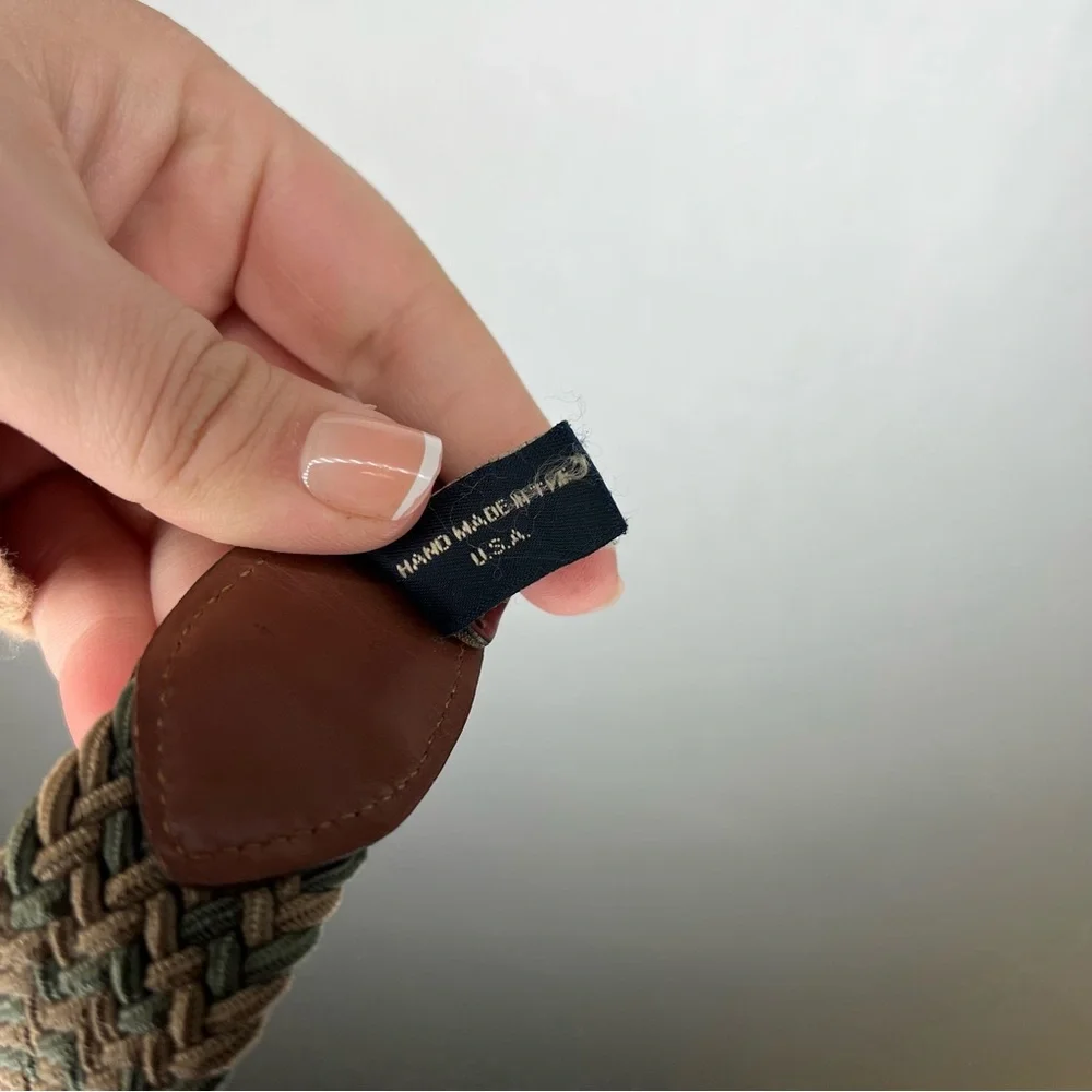 Crookhorn | Red and Tan Woven Leather Belt‎ Stretch 46
